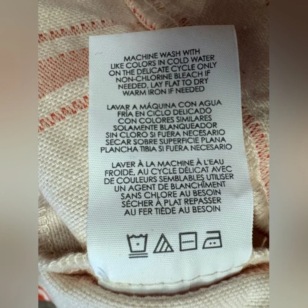 Cabi NWT Brunch Top Orange/Creme Size Small Linen Blend - Picture 11 of 12